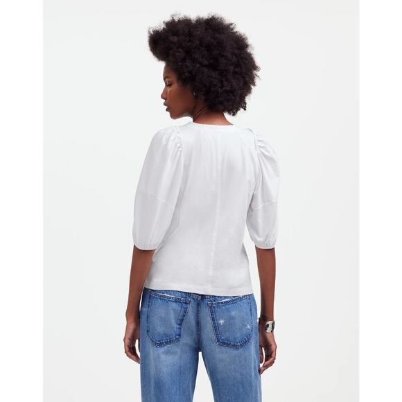 NWT Madewell Puff-Sleeve Tee in White Size M - Picture 3 of 8